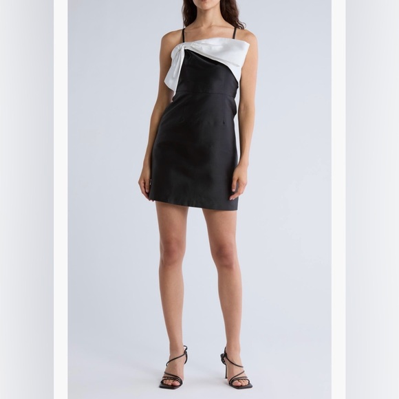 Hutch Dresses & Skirts - Hutch Serena Bow‎ A Line Dress Black and white mini dress size 8 NWT